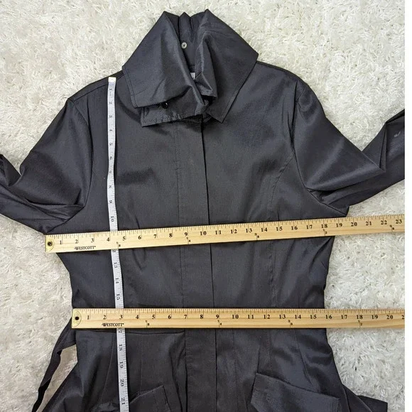 Joseph Ribkoff Black Trench Coat - Picture 9 of 16